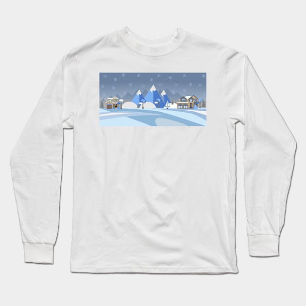 Houses Long Sleeve T-Shirt by Creative Meadows